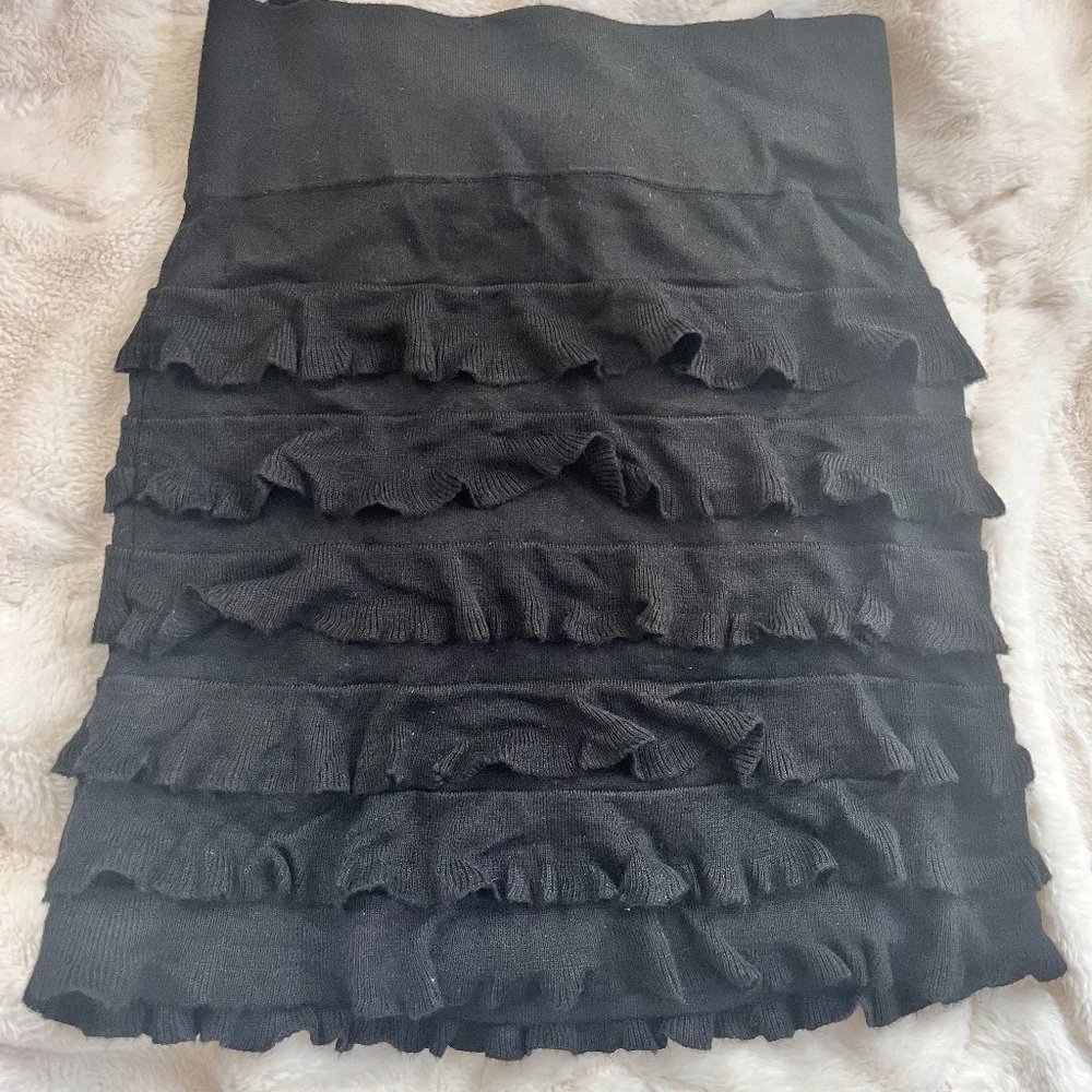 NWT Ted Baker London Black Ruffle Skirt Size 0